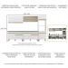 Armário de Cozinha Completa 302cm Veneza Multimóveis V3689 Branco/Dourado