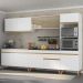 Armário de Cozinha Completa 302cm Veneza Multimóveis V3750 Branco/Dourado