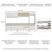 Armário de Cozinha Completa 302cm Veneza Multimóveis V3750 Branco/Dourado