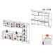 Armário de Cozinha Completa 302cm Veneza Multimóveis V3750 Branco/Dourado