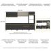 Armário de Cozinha Completa 302cm Veneza Multimóveis V3750 Preto/Dourado