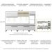 Armário de Cozinha Completa 5 peças com Leds MP2014.964 Veneza Up Multimóveis Branco