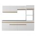 Armário de Cozinha Completa 5 peças com Rodapé MP2180 Made Multimóveis Branco/Dourado
