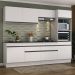Armário de Cozinha Completa 5 peças com Rodapé MP2180 Made Multimóveis Branco/Preto