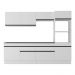 Armário de Cozinha Completa 5 peças com Rodapé MP2180 Made Multimóveis Branco/Preto