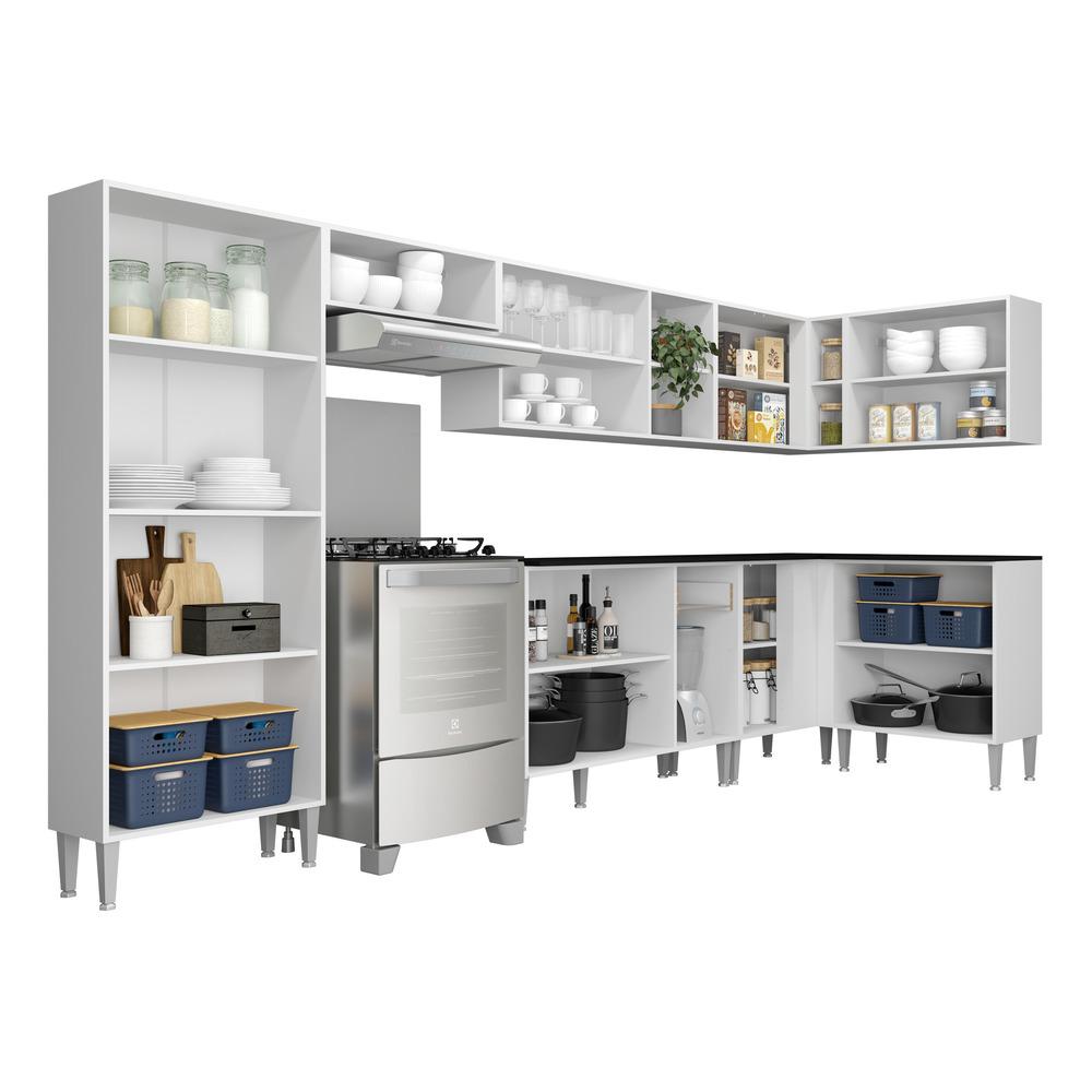 Armário de Cozinha Completa 8 peças Xangai Soul Multimóveis Branco