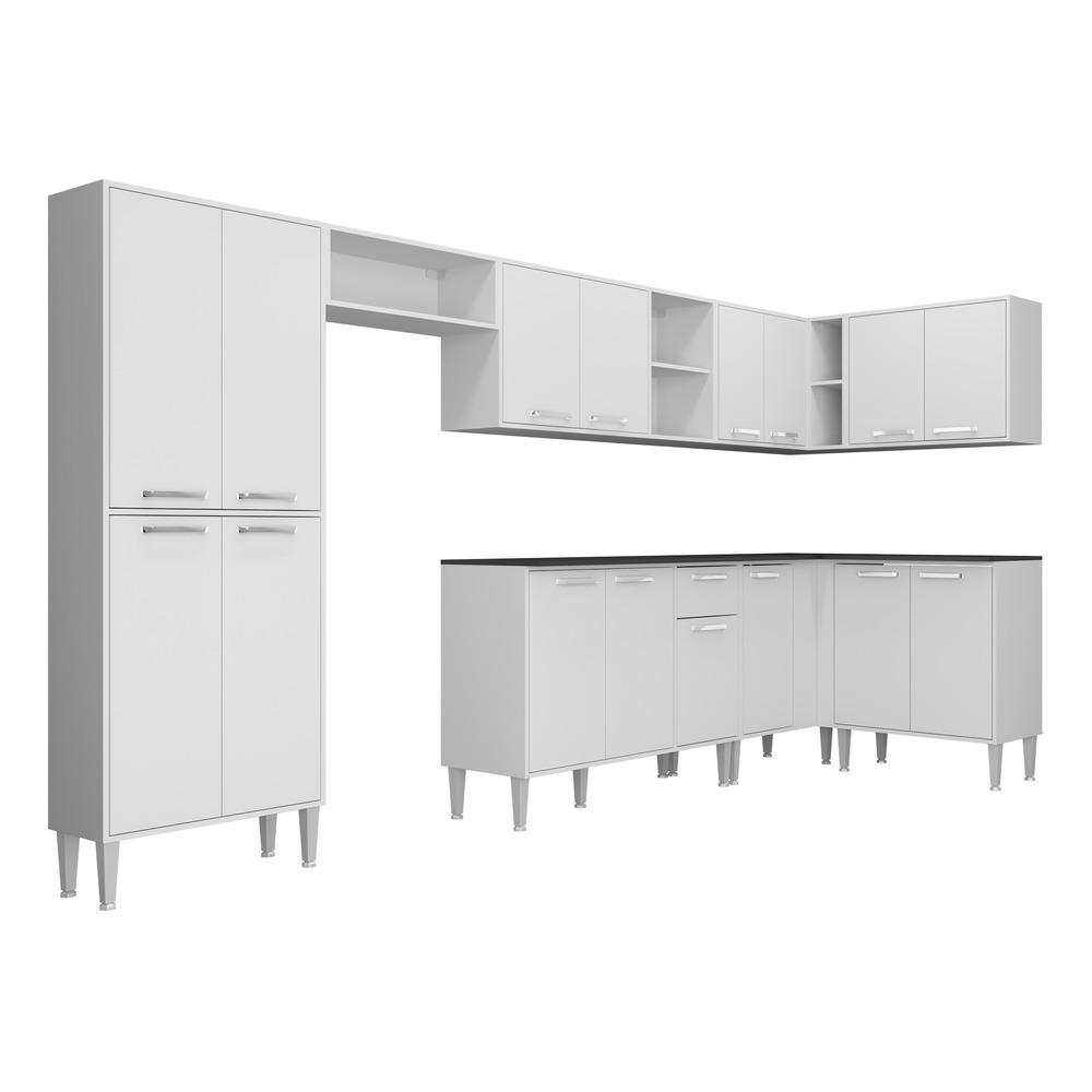 Armário de Cozinha Completa 8 peças Xangai Soul Multimóveis Branco