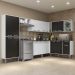 Armário de Cozinha Completa 8 peças Xangai Soul Multimóveis Branco/Preto