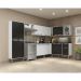 Armário de Cozinha Completa 8 peças Xangai Soul Multimóveis Branco/Preto