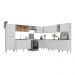 Armário de Cozinha Completa Modulada 11 Pçs Siena Multimóveis MP2241 Branco