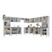 Armário de Cozinha Completa Modulada 11 Pçs Siena Multimóveis MP2241 Branco/Lacca Fumê