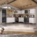 Armário de Cozinha Completa Modulada 11 Pçs Siena Multimóveis MP2241 Branco/Preto