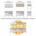 Armário de Cozinha Completa com Bancada Americana Veneza Multimóveis MP2199 Branco/Preto