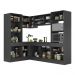 Armário de Cozinha Completa de Canto com Rodapé Veneza Multimóveis MP2084.898 Preto/Branco