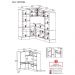 Armário de Cozinha Completa de Canto com Rodapé Veneza Multimóveis MP2084.964 Branco/Preto
