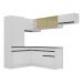 Armário de Cozinha Completa de Canto com Rodapé Veneza Multimóveis MP2086.964 Branco/Preto