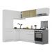 Armário de Cozinha Completa de Canto com Rodapé Veneza Multimóveis MP2087.891 Branco