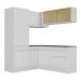 Armário de Cozinha Completa de Canto com Rodapé Veneza Multimóveis MP2088.891 Branco