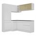 Armário de Cozinha Completa de Canto com Rodapé Veneza Multimóveis MP2089.891 Branco