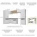 Armário de Cozinha Completa de Canto com Rodapé Veneza Multimóveis MP2090.964 Branco/Preto