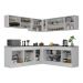 Armário de Cozinha Completa de Canto com Rodapé Veneza Multimóveis MP2096.891 Branco
