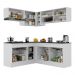 Armário de Cozinha Completa de Canto com Rodapé Veneza Multimóveis MP2097.891 Branco
