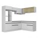 Armário de Cozinha Completa de Canto com Rodapé Veneza Multimóveis MP2099.964 Branco/Preto