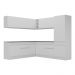 Armário de Cozinha Completa de Canto com Rodapé Veneza Multimóveis MP2101.891 Branco