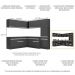Armário de Cozinha Completa de Canto com Rodapé Veneza Multimóveis MP2102.898 Preto/Branco