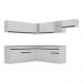 Armário de Cozinha Completa de Canto com Rodapé Veneza Multimóveis MP2103.964 Branco/Preto