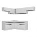 Armário de Cozinha Completa de Canto com Rodapé Veneza Multimóveis MP2104.964 Branco/Preto