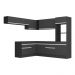Armário de Cozinha Completa de Canto com Rodapé Veneza Multimóveis MP2105.898 Preto/Branco