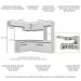 Armário de Cozinha Completa de Canto com Rodapé Veneza Multimóveis MP2105.964 Branco/Preto