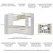 Armário de Cozinha Completa de Canto com Rodapé Veneza Multimóveis V2084  Branco/Dourado