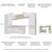 Armário de Cozinha Completa de Canto com Rodapé Veneza Multimóveis V2090  Branco/Dourado