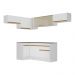 Armário de Cozinha Completa de Canto com Rodapé Veneza Multimóveis V2095  Branco/Dourado
