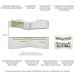 Armário de Cozinha Completa de Canto com Rodapé Veneza Multimóveis V2096  Branco/Dourado