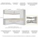 Armário de Cozinha Completa de Canto com Rodapé Veneza Multimóveis V2101  Branco/Dourado