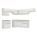Armário de Cozinha Completa de Canto com Rodapé Veneza Multimóveis V2106  Branco/Dourado