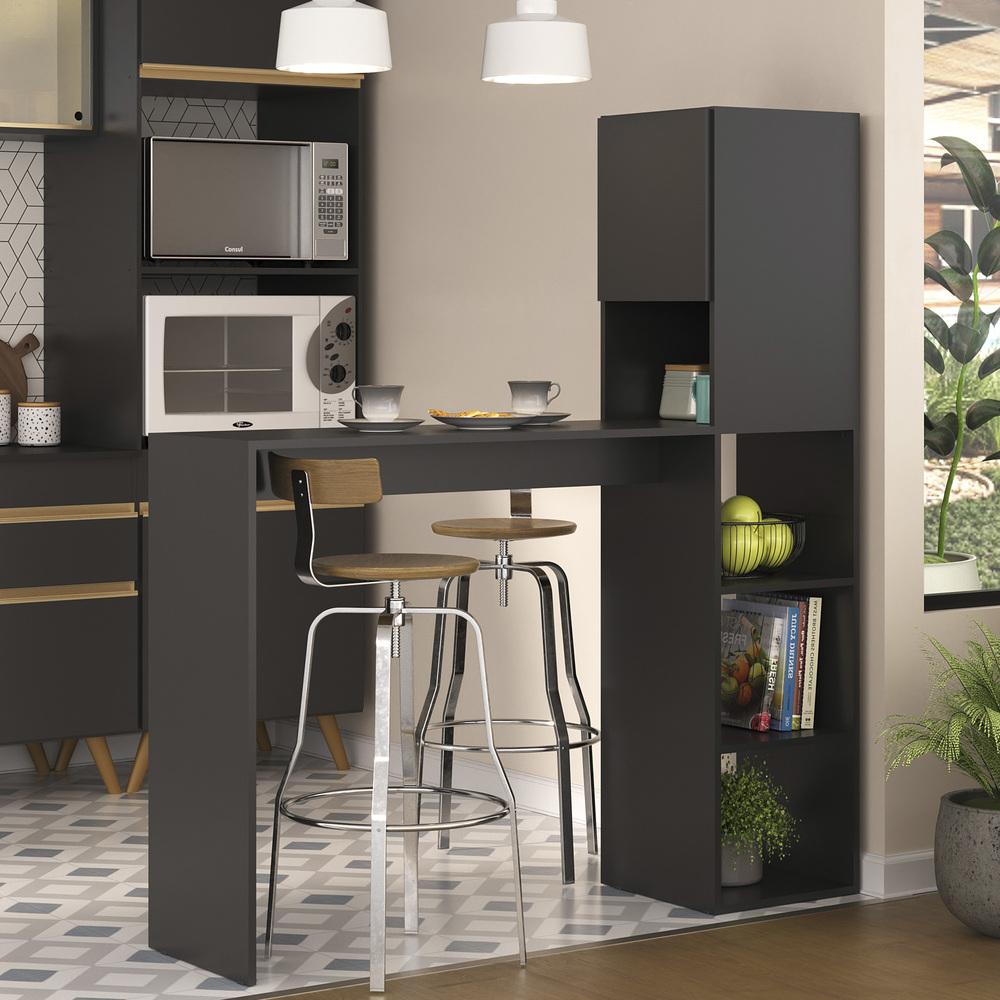 Armário de Cozinha Mesa/Bancada Multimóveis FG6004 Preto