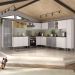 Armário de Cozinha Modulada 12 Pçs com Balcão de Pia Siena Multimóveis MP2240 Branco/Lacca Fumê