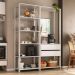 Armário de Cozinha Modulada Compacta 135cm 2 Peças com 2 Gavetas Multimóveis MP2284 Branco