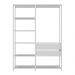 Armário de Cozinha Modulada Compacta 135cm 2 Peças com 2 Gavetas Multimóveis MP2284 Branco