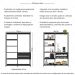 Armário de Cozinha Modulada Compacta 135cm 2 Peças com 2 Gavetas Multimóveis MP2284 Preto