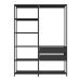 Armário de Cozinha Modulada Compacta 135cm 2 Peças com 2 Gavetas Multimóveis MP2284 Preto