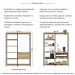 Armário de Cozinha Modulada Compacta 135cm 2 Peças com 2 Gavetas Multimóveis MP2284 Preto/Madeirado