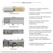 Armário de Cozinha Modulada Compacta 225cm com Balcão para Cooktop Veneza Multimóveis MP2265 Branco/Dourado