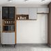 Armário de Cozinha Modulada Compacta 260cm 3 Pçs Multimóveis CR20471 Amêndola/Nude Prime TX