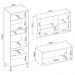 Armário de Cozinha Modulada Compacta 260cm 3 Pçs Multimóveis CR20471 Amêndola/Nude Prime TX
