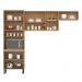 Armário de Cozinha Modulada Compacta 260cm 3 Pçs Multimóveis CR20471 Amêndola/Nude Prime TX